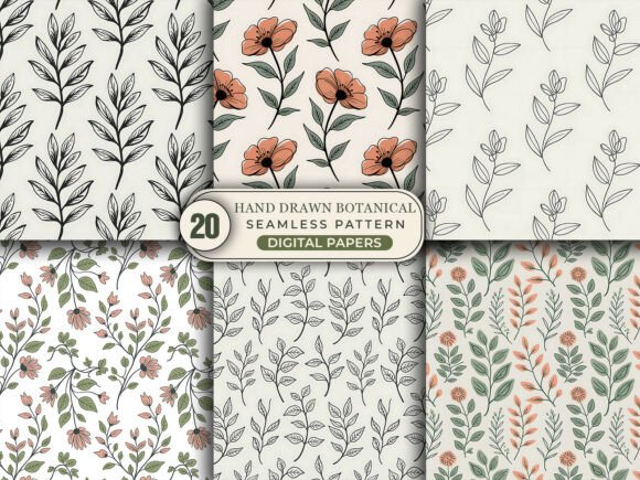 Botanical Digital Papers: Elevate Your Creative Projects with Nature-Inspired Designs