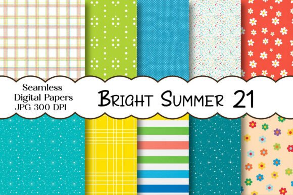 Bright Summer Seamless Pattern Set