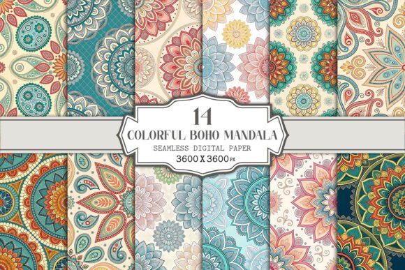 Colorful Boho Mandala Seamless Pattern: A Strategic Design Tool for Creative Professionals