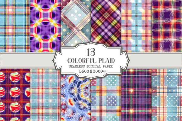 Colorful Plaid Seamless Pattern Bundle: A Versatile Design Resource