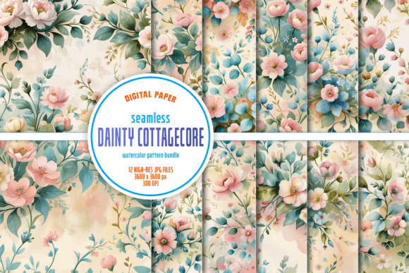Dainty Cottagecore Floral Pattern Bundle