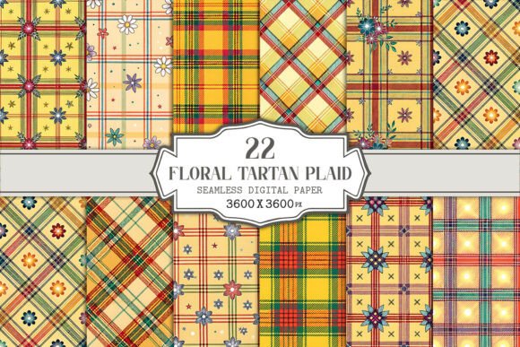 Floral Tartan Plaid Seamless Pattern: A Versatile Design for Creative Projects