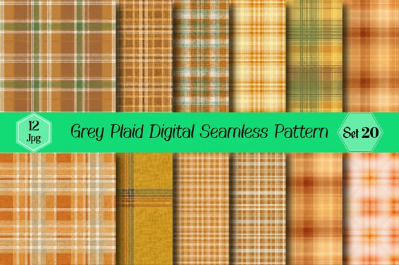 Grey Plaid Digital Seamless Pattern