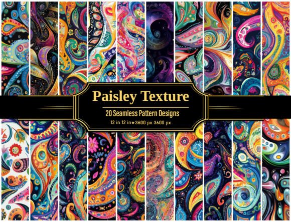 Paisley Seamless Pattern Backgrounds