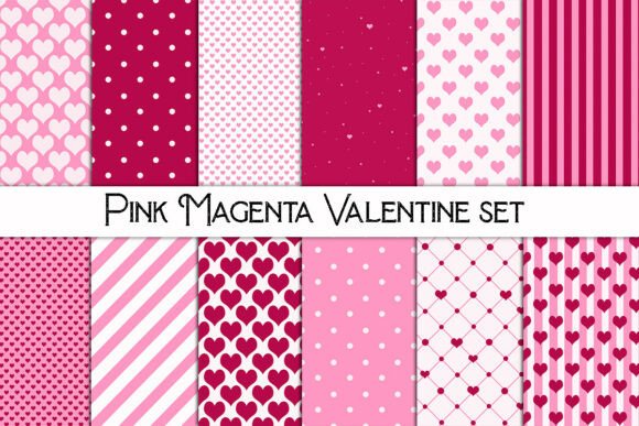 Pink Magenta Valentine Set: A Romantic Design Collection for Love-Themed Celebrations