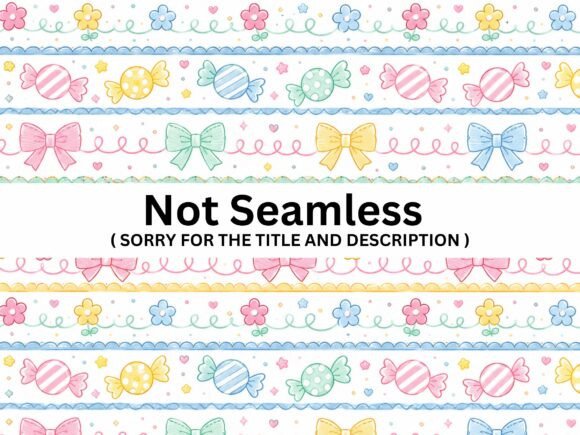 Sweet Candy Kawaii Seamless Pattern
